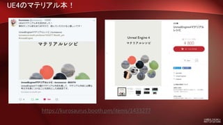 UE4のマテリアル本！
https://kurosaurus.booth.pm/items/1433277
 