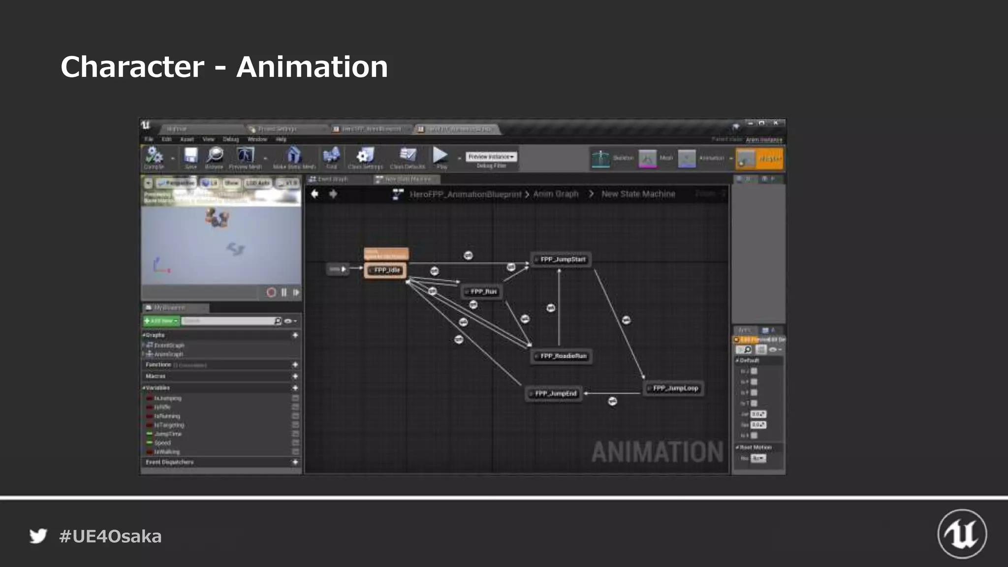 #UE4Osaka
Character - Animation
 