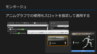 モンタージュ
アニムグラフでの使用もスロットを指定して適用する
 