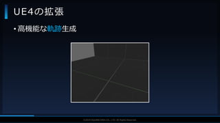 V F X S T U D Y G R O U P©2019 SQUARE ENIX CO., LTD. All Rights Reserved.
UE4の拡張
• 高機能な軌跡生成
 