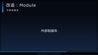 V F X S T U D Y G R O U P©2019 SQUARE ENIX CO., LTD. All Rights Reserved.
外部制御系
改造：Module
外 部 制 御 系
 