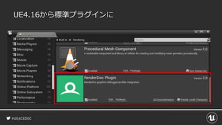 #UE4CEDEC
UE4.16から標準プラグインに
 