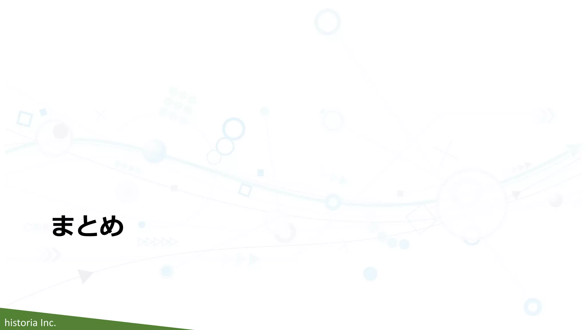 historia Inc.
まとめ
 