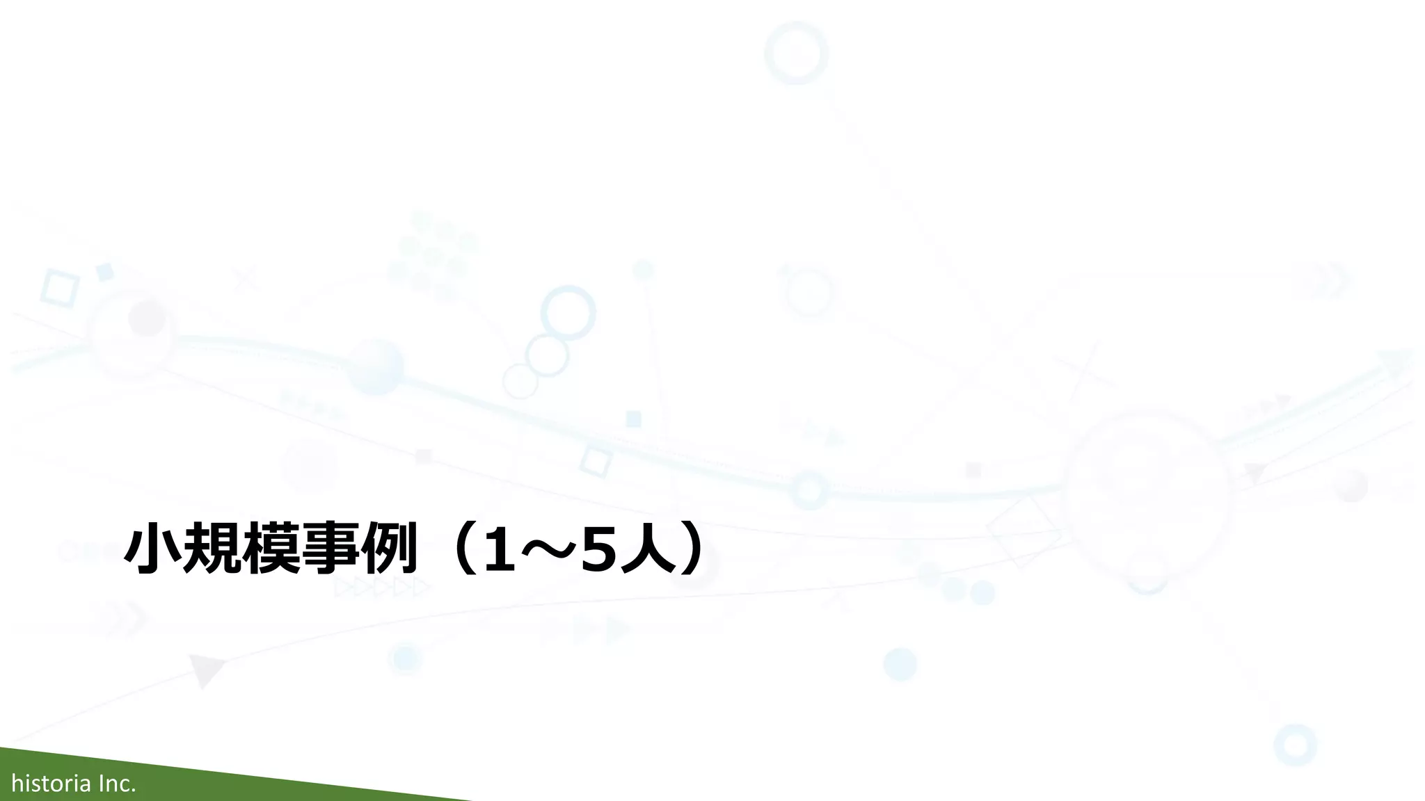 historia Inc.
小規模事例（1～5人）
 