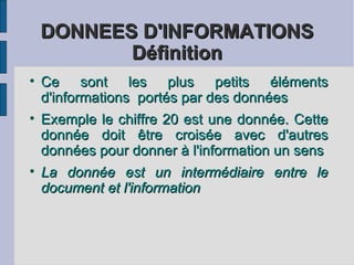 Annexe_recueil et organisation de l'information | PPT