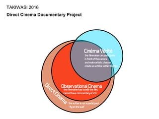 TAKIWASI 2016
Direct Cinema Documentary Project
 