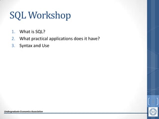 SQL Workshop | PPTX