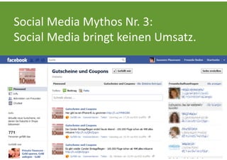 Social Media Mythos Nr. 3:
Social Media bringt keinen Umsatz.
 