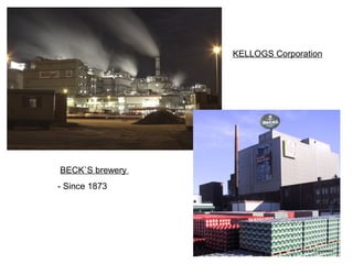 KELLOGS Corporation
BECK`S brewery
- Since 1873
 