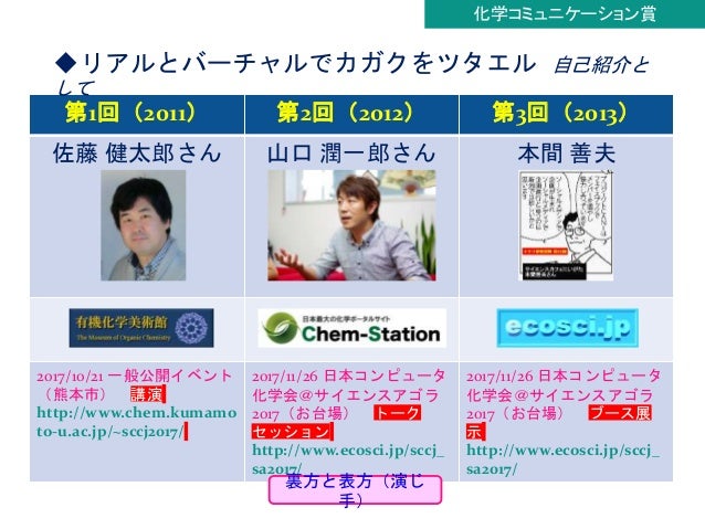 リアルとバーチャルでカガクをツタエル 電気通信大学 平成29年度 サイエンス コミュニケーション演習 2017 09 07