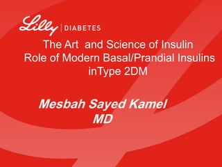 The Art and Science of Insulin
Role of Modern Basal/Prandial Insulins
inType 2DM
Mesbah Sayed Kamel
MD
 