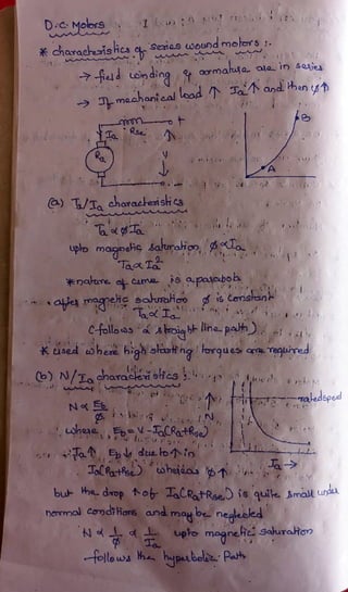 D.C Molers
Characreis kc3 e
Sexias dound moforS t.
iel d Lomding amauga. ala in sa4ies
Dmachani aal lcad Ta and hen
RSe :
)T characheri sh es
uplo magpehe Baturaion a
TaaT
*naure a Cuma is apasoubob
1s Comshant
Oemagpenc eauaioo
T
C-folle s&oiq ht line palh)
K used ohee bigh slaot ngtorques aa Tegluire.d
6) N/T eharaceisics
aedspead
N s. n 1
Lhee,,Fo-aCRatRoe
ta a . , Ep du to in
ATCfa+s)shaidas Ja
bu he drop o aCRatRseis quilk Bmal u
normal condt Hons and may b
nealeeed
upro magnehic Saurahom
Ta
ollo ws ha hqpasbolie Path
 