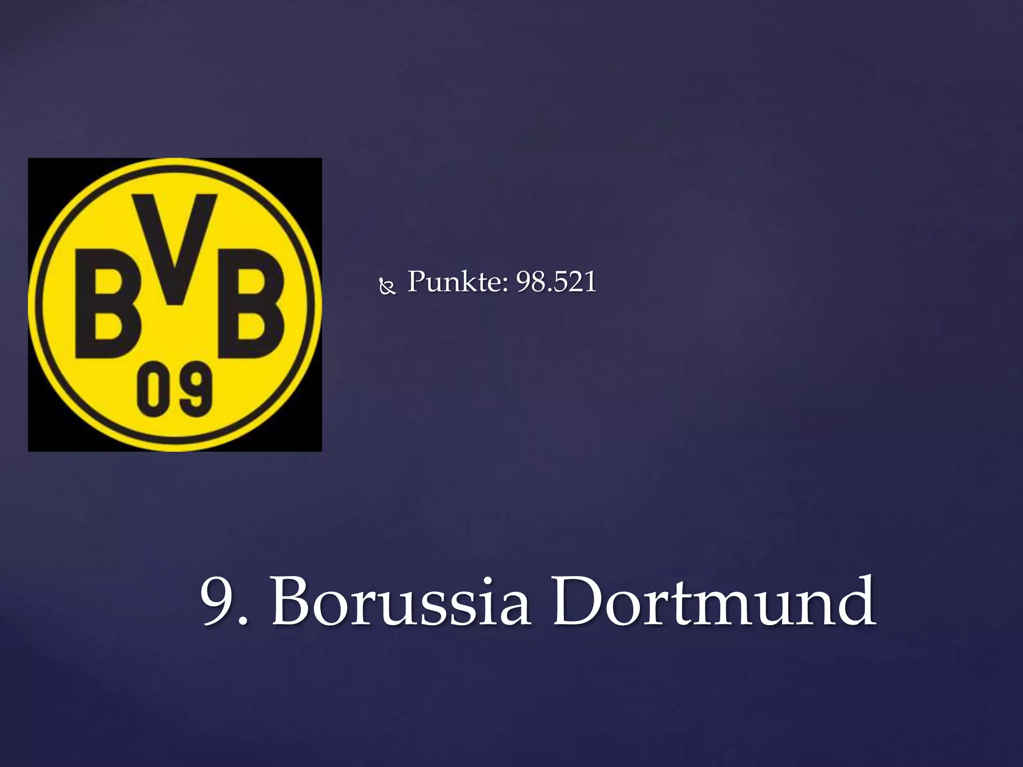  Punkte: 98.521
9. Borussia Dortmund
 