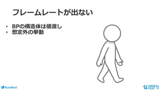 #ue4fest
フレームレートが出ない
• BPの構造体は値渡し
• 想定外の挙動
 