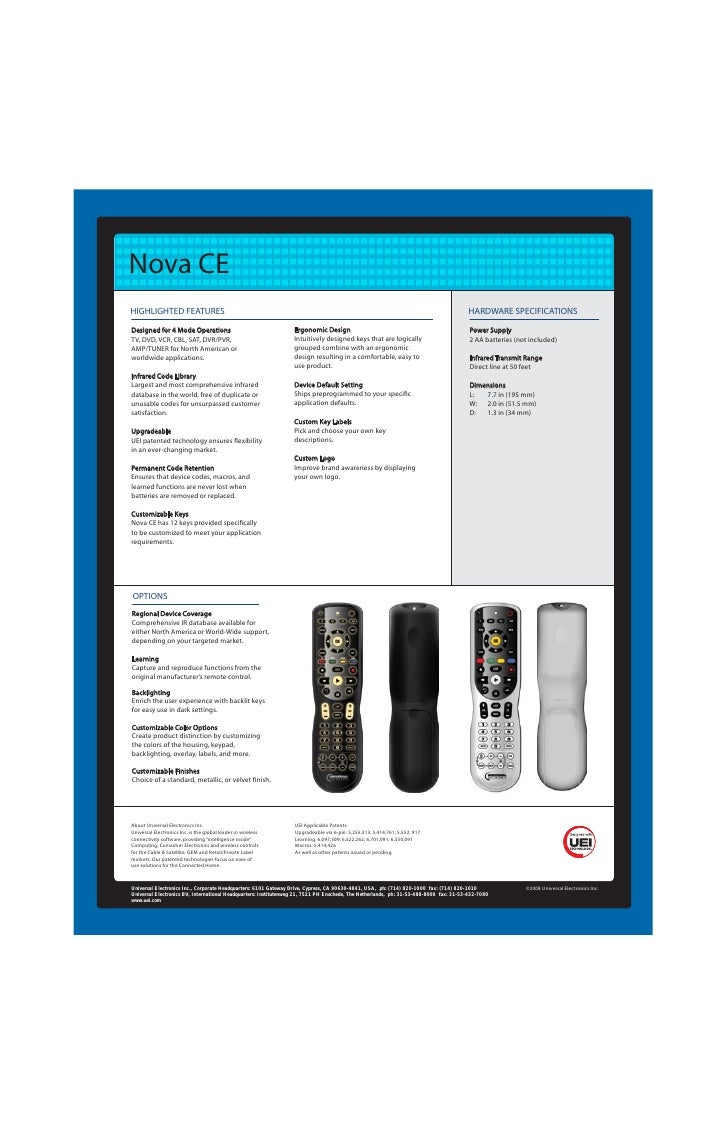 Uei Remote Controls