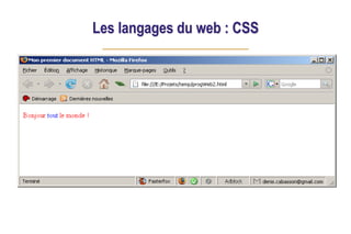 Les langages du web : CSS
 