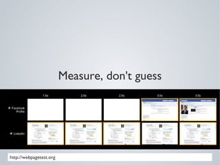 Measure, don't guess




http://webpagetest.org
 