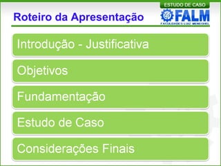 Roteiro da Apresentação
 