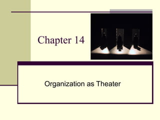 Chapter 14
Organization as Theater
 