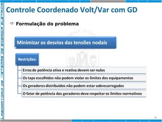 Controle Coordenado Volt/Var com GD 
26 
 Formulação do problema 
 