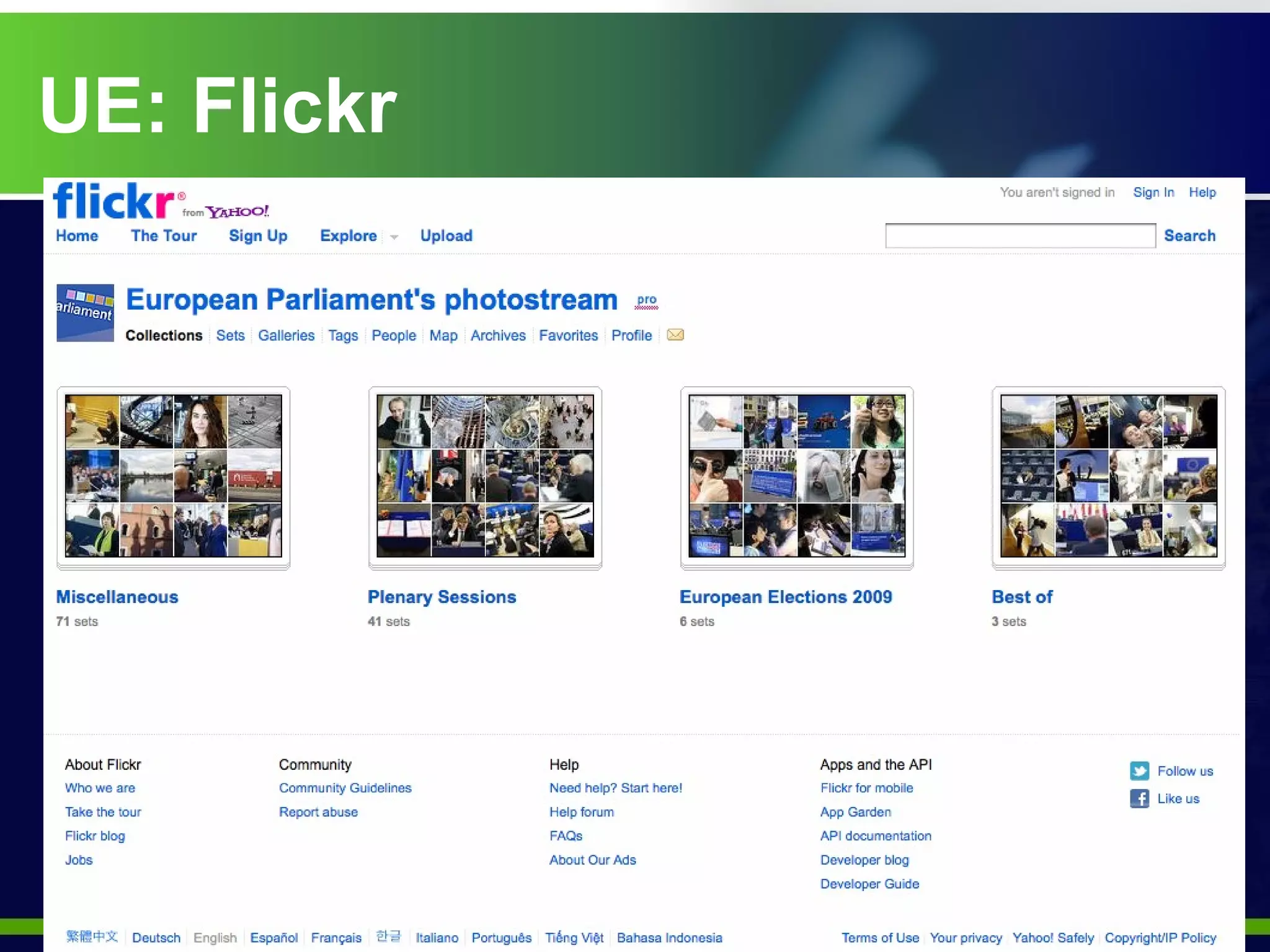 UE: Flickr 