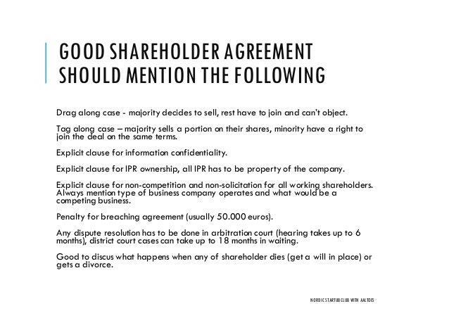 shareholders agreement