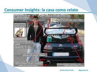 Gorka Zamarreño @granzama
Consumer Insights: la casa como relato
 