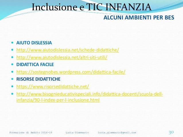 Infanzia Inclusione E Tic