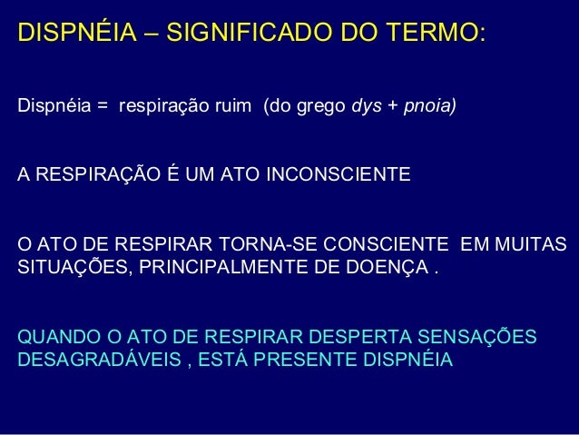 O que significa Dispnéia? - Biologia