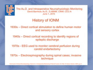 The Au.D. and Intraoperative Neurophysiologic Monitoring | PPT