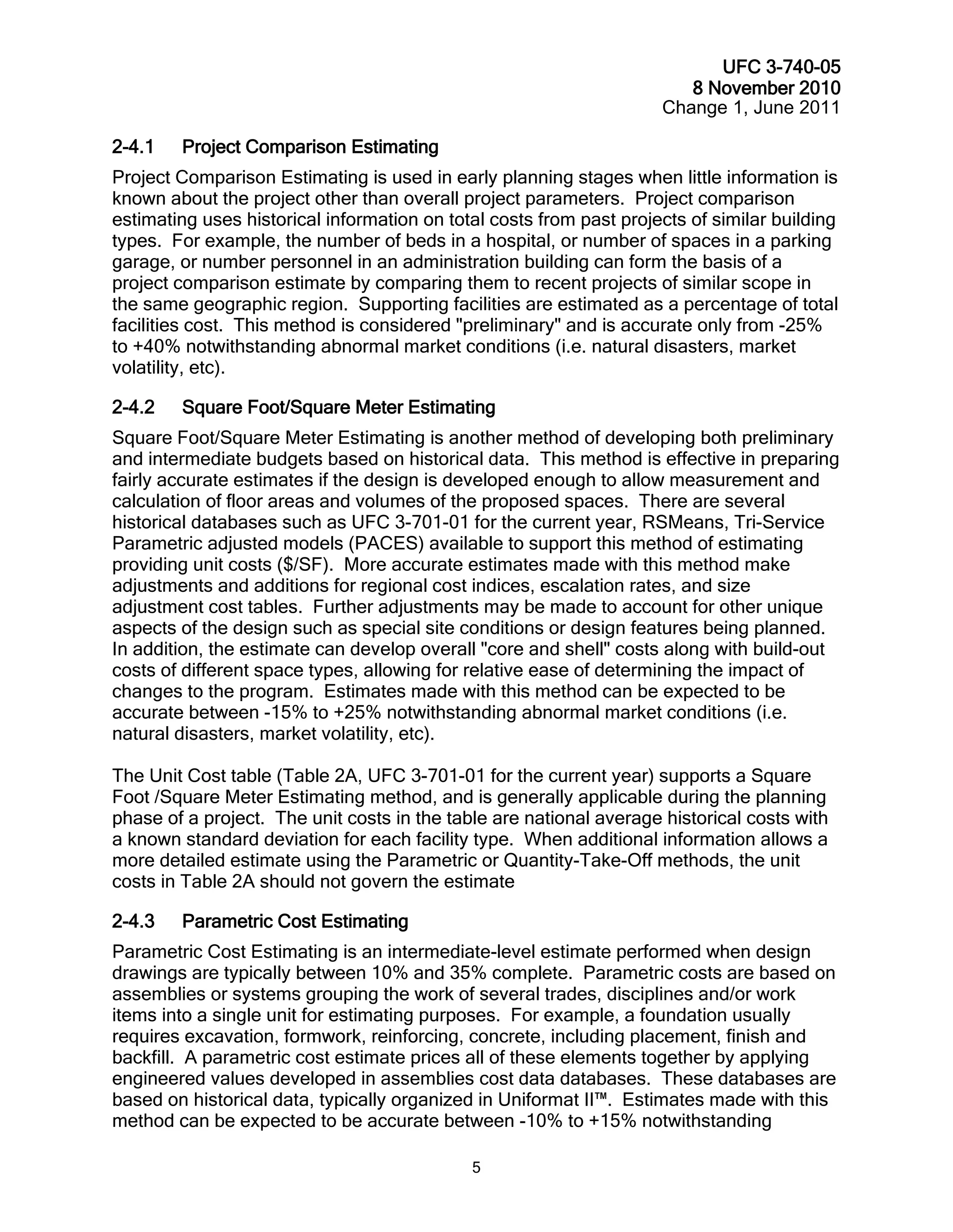 Uniformat Construction Template