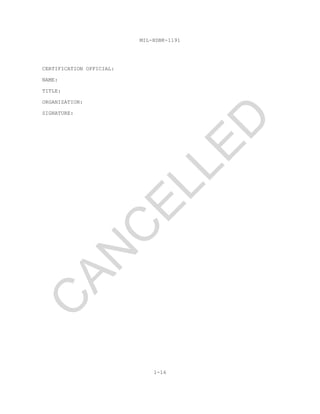MIL-HDBK-1191
1-16
CERTIFICATION OFFICIAL:
NAME:
TITLE:
ORGANIZATION:
SIGNATURE:
C
AN
C
ELLED
 