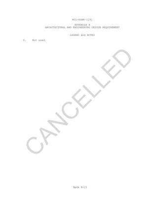 MIL-HDBK-1191
APPENDIX A
ARCHITECTURAL AND ENGINEERING DESIGN REQUIREMENT
LEGEND and NOTES
Apdx A-15
S. Not used.
C
AN
C
ELLED
 