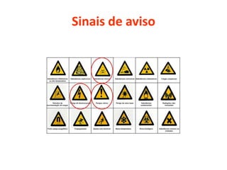 Sinais de aviso
 