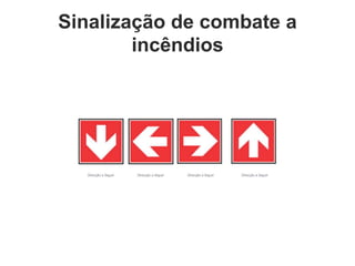 Sinalização de combate a
incêndios
 