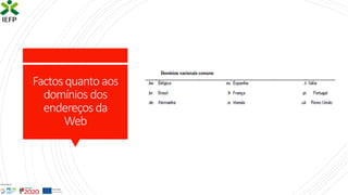Factosquanto aos
domínios dos
endereços da
Web
 