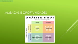 Meio envolvente

AMEAÇAS E OPORTUNIDADES

 