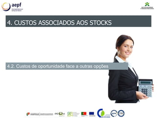4. CUSTOS ASSOCIADOS AOS STOCKS
4.2. Custos de oportunidade face a outras opções
 