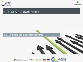 1. APROVISIONAMENTO
1.6. Comparação entre fornecedores
 