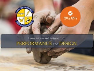 I am an award winner for  
PERFORMANCE and DESIGN.
Photo By:Alex JonesLogo: 633rd FSSLogo: Full Sail University
 