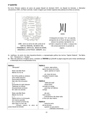  48(67­2




                (CHAPMAN, R. F. The insects: structure and function. 3.ed. Cambridge: Harvard University Press. 1982. p. 919.
                AMABI S, J. M.; MARTHO, G. R. Biologia das populações. 2. ed. São Paulo: Moderna, 2004.)

As estruturas corporais de diferentes animais podem indicar que essas espécies descendem de um ancestral comum,
dependendo da organização anatômica e da origem embrionária dessas estruturas e independentemente de suas
funções. As figuras acima representam a asa de um inseto, a asa de uma ave e a nadadeira anterior de um golfinho.

Com base no exposto, faça o que se pede.

A) Compare a asa do inseto com a da ave, em relação a suas origens evolutivas e suas funções. Explique o evento
   evolutivo envolvido no surgimento de estruturas com essas condições.
B) Compare a asa da ave com a nadadeira do golfinho, em relação a suas origens evolutivas e suas funções. Explique o
   evento evolutivo envolvido no surgimento de estruturas com essas condições.
C) Para Lamarck, o surgimento de uma nadadeira do tipo da do golfinho seria em decorrência do desenvolvimento de
   um outro tipo de apêndice, que, progressivamente, em cada indivíduo, ao longo de gerações, iria se modificando em
   decorrência do seu uso para o nado. As modificações adquiridas em cada indivíduo seriam transmitidas para seus
   descendentes, até que, ao longo de gerações, o apêndice se transformasse em uma nadadeira. Diga se essa hipótese
   é FRUUHWD ou QmR e justifique a sua resposta.


 48(67­2




Biólogos e Agrônomos concluíram que a Mata Atlântica – ao menos a do litoral norte paulista – deve apresentar um
modo diferente, talvez único e por enquanto desconhecido de captar, aproveitar e liberar nutrientes que permitem aos
indivíduos desse bioma crescer e se manter. Os solos que cobrem essas florestas são ainda mais pobres que os da
Amazônia em nitrogênio, nutriente essencial às plantas, tanto quanto água e luz. Os pesquisadores verificaram, nesse
estudo, que representantes da família das leguminosas, como o jatobá, o pau-ferro e o jacarandá, não eram tão
abundantes por ali quanto na Amazônia. Nessa pesquisa, verificou-se a presença de grande biomassa de representantes
de árvores, palmeiras e samambaias.

             (FIORAVANTI , Carlos. A floresta inesperada. Ciência e Tecnologia no Brasil – Pesquisa FAPESP, n. 154, p. 86-87. dez. 2008. Adaptado.)



Com relação aos representantes vegetais enfocados no texto,

A) diferencie os filos 3WHURSKWD e 0DJQROLRSKWD quanto ao processo de reprodução, enfatizando a presença ou
   ausência de sementes e os fatores ambientais que podem limitar esse processo;
B) explique qual o papel da fauna na reprodução dos filos 3WHURSKWD e 0DJQROLRSKWD.
 