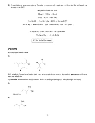 w
       48(67­2




A) Enquanto o texto 1 destaca uma representação de derrota e resignação, visão eurocêntrica e lascasiana da história da
        América, o texto 2 procura resgatar uma identidade viril e de resistência da complexa civilização pré-colombiana
        latino –americana. Assim, se no primeiro texto a idéia que vigora é de uma America latina vencida, incapaz e
        marginalizada, no segundo, a mensagem enfatiza altivez, inteligência e dignidade.

        •   Conceitos e palavras chaves: conquista, resistência, civilização, identidade, visão eurocêntrica, simulação,
            derrota, representação, imagem, complexo de inferioridade.


B) A conquista e a colonização da América hispânica representou um dos maiores genocídios da história da humanidade.
        Foram as guerras, as doenças, os suicídios e os regimes sub-humanos de trabalho que determinaram o desastre
        demográfico e o desaparecimento das altas civilizações asteca, maia, inca.

Hoje há concordância historiográfica que a Espanha não descobriu a América, o que fez foi encobri-la quando destruíram
as sociedades indígenas ocultando-as através da maioria de seus cronistas e missionários.

Assim, não é o caso, de se destacar, se o colonialismo, em nome de uma suposta superioridade técnica, cultural,
religiosa, política, constituiu uma forma de integração e comunicação entre os povos.

Trata-se, antes, de mostrar que mesmo conquistados e colonizados, os índios não perderam sua condição de agentes
sociais ativos, capazes de resistir e de frustrar os valores impostos pelos vencedores, de preservar sua identidade e de
não aceitar a condição negativa em que foram colocados pelas representações da maior parte de cronistas e
missionários.

        •   Conceitos e palavras chaves: conquista, colonização, resistência, exploração, genocídio, encobrimento,
            identidade, memória, historia, auto-estima.

    w
       48(67­2



A) Será considerado como resposta uma redação que estabeleça as inter-relações entre as seguintes causas:

que as descobertas de ouro foram feitas pelos bandeirantes ou desbravadores vicentinos ou paulistas;

que, em decorrência, os vicentinos ou paulistas consideravam que tinham o exclusivo direito ou preferência na
exploração do ouro;

que os vicentinos ou paulistas consideravam que a região, em que se descobriu o ouro, pertencia à Capitania de São
Vicente (ou de São Paulo) e teriam, assim, competência administrativa para controlar a região;

HPERUD       QmR   VHMD   XPD   H[LJrQFLD
                                  , o candidato também poderá acrescentar que, desde abril de 1700, a Câmara
Municipal de São Paulo requereu que a outorga do território aurífero fosse dada exclusivamente pelas autoridades da
Capitania;

HP RSRVLomR        , a resposta tem de mencionar esta causas complementares:

que outros garimpeiros imigrantes – (portugueses, baianos, pernambucanos etc) – afluíram à região para a extração do
ouro;

que estes imigrantes de várias procedências, apelidados de emboabas, foram considerados invasores;
 
