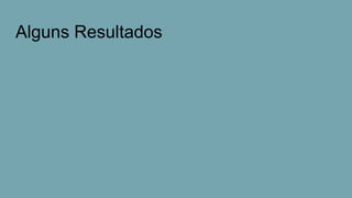 Alguns Resultados
 