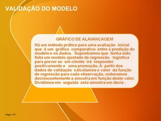 Page  74
VALIDAÇÃO DO MODELO
 