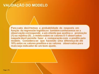 Page  75
VALIDAÇÃO DO MODELO
 
