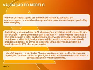 Page  77
VALIDAÇÃO DO MODELO
 