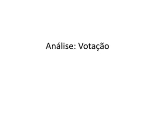 Análise: Votação
 