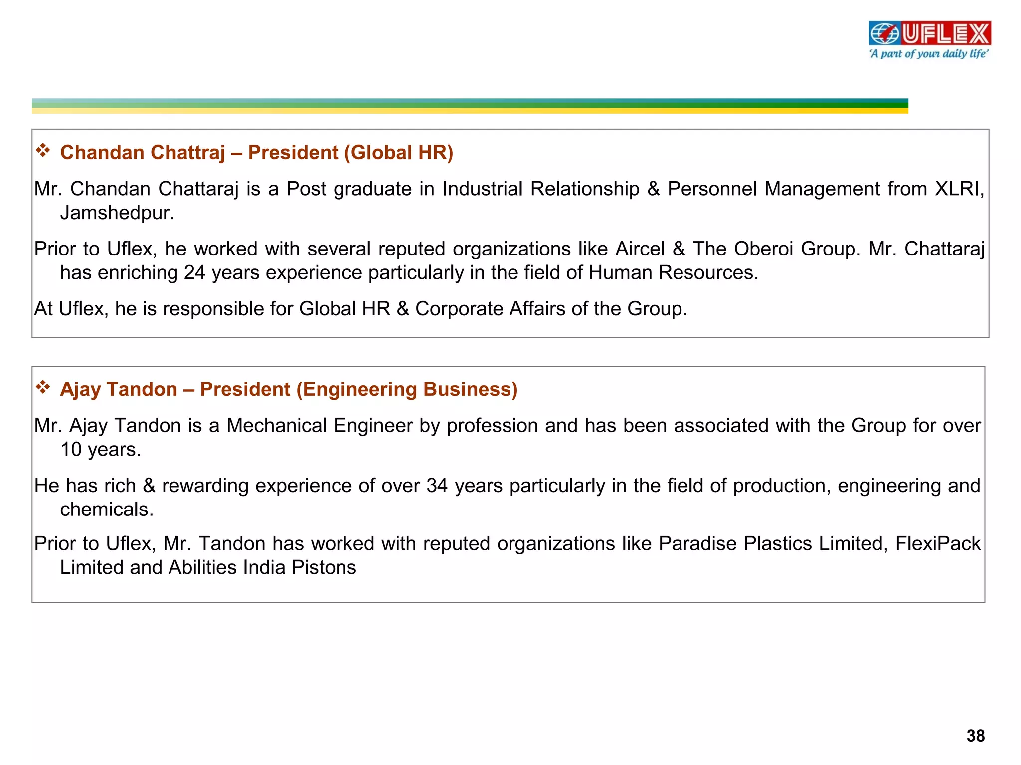 Uflex Corporate Profile | PPT