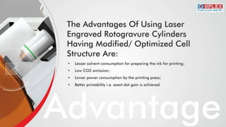 UFLEX ACHIEVES LOW INK GSM BY MODIFYING AND OPTIMIZING ROTOGRAVURE CELL ...