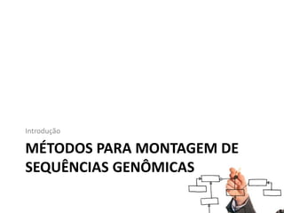 MÉTODOS PARA MONTAGEM DE
SEQUÊNCIAS GENÔMICAS
Introdução
 